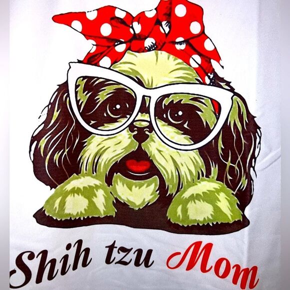 Shih Tzu Mom T-Shirt Size says XLarge on tag. Fits small or medium - Picture 2 of 2